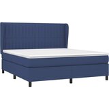  Krevet s oprugama i madracem plavi 160x200 cm od tkanine | shoptok.hr