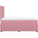 Box spring krevet s madracem ružičasti 120 x 200 cm baršunasti | shoptok.hr