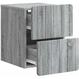  Noćni ormarić za montažu na zid Siva sonoma 33 x 34,5 x 43 cm | shoptok.hr