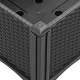  Vrtna sadilica s rešetkom crna 160 x 120 x 142 cm PP | shoptok.hr