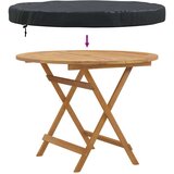 vidaXL Pokrov za zunanjo mizo Črna 92 x 92 x 10 cm 420D tkanina | Shoptok.si