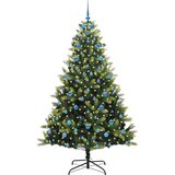 vidaXL Umjetno savitljivo božićno drvce s 300 LED dioda Zelena 210 cm | shoptok.hr