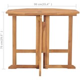  Sklopivi vrtni blagovaonski stol 90x90x75 cm masivna tikovina Smeđa | shoptok.hr