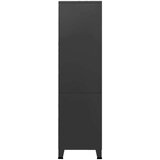 vidaXL industrijska garderobna omara črna 90x50x180 cm kovinska | Shoptok.si