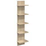  Zidna polica Hrast sonoma 22 x 15 x 100 cm Konstruirano drvo - Hrast sonoma 1 22 x 15 x 100 cm (5 etaža) | shoptok.hr