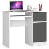 AKORD PIXEL BELO / SIVO RAČUNALNIŠKO MIZO - DESNO, (21702529) | Shoptok.si