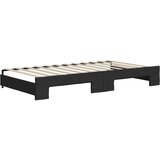  Dnevni krevet na razvlačenje s ladicama crni 100x200 cm tkanina | shoptok.hr