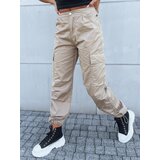 DStreet Spodnie damskie spadochronowe ADVENTURE beżowe | shoptok.hr