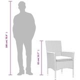  3-dijelni vrtni blagovaonski set s jastucima poliratan i staklo | shoptok.hr