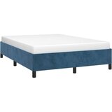  Posteljni okvir temno moder 140x200 cm žamet, (20794662) | Shoptok.si