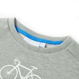  Dječja topla majica svijetla kaki prošarana 128 | shoptok.hr