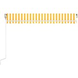  Avtomatsko zložljiva tenda 450x350 cm rumena in bela - - Rumena - 37.42 - 450 x 350 cm - 2025- | Shoptok.si
