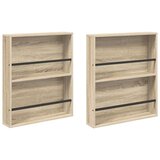 Polica za časopise s policom 2 pcs Sonoma hrast 60 x 12 x 70 cm | shoptok.hr