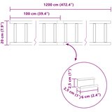 Zaštita od snijega za krov Crvena 1200 x 2,5 x 20 cm Čelik | shoptok.hr