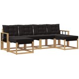 vidaXL Zunanja garnitura za sedenje z blazino 6 pcs Bela in črna, (5000281358) | Shoptok.si