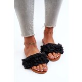Boto FS1 Women's Flat Sandals with Fringes Black Rialle | Shoptok.si