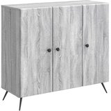 vidaXL Strani šal Siva Sonoma 89 x 34,5 x 80 cm Inženirski les, (5000217732) | Shoptok.si