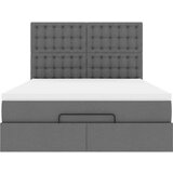 vidaXL otomanski krevet s madracem i LED tamnosivi 140x190 cm tkanine | shoptok.hr