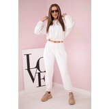 Kesi Velour set with hood ecru | shoptok.hr