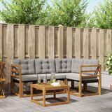  Set vanjskih sofa 5 kom. Prirodna i svijetlo siva | shoptok.hr