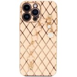 Onasi Glamur silikonski ovitek z zapestnico za iPhone 14 6.1 - roza Cene