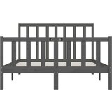  Posteljni okvir siv iz trdnega lesa 150x200 cm 5FT, (20644378) | Shoptok.si