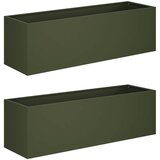  Vrtna saksija 2 kom. Maslinastozelena 80 x 30 x 30 cm | shoptok.hr