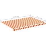 Zamjenska tkanina za tendu žuto-narančasta 4,5 x 3 m | shoptok.hr