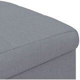  Otoman s pohranom Svijetlo siva 40 x 40 x 45 cm tkanina - Svjetlosiva 40 cm tkanina | shoptok.hr
