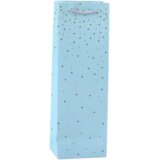  Wine Bottle Paper Gift Bag Gold Dots 35 x 12 x 9 cm | Shoptok.si