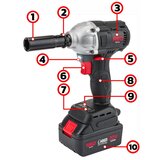  Udarni odvijač za kotače 20V 4Ah 380Nm CRVENI TEHNIČKI RTAKU0026 | shoptok.hr