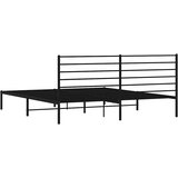 Metalni okvir za krevet s uzglavljem crni 193x203 cm | shoptok.hr