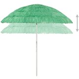 vidaXL Suncobran za plažu Hawaii zeleni 240 cm | shoptok.hr