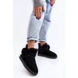 Boto Women's suede snow boots with cutouts black Eraclio | Shoptok.si