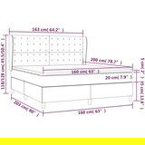  Krevet s oprugama i madracem crni 160x200 cm od tkanine | shoptok.hr
