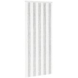 vidaXL Zavjesa protiv insekata Chenille Svijetlo siva i bijela. - Svijetlo siva i bijela (dvostripa) 90 x 220 cm | shoptok.hr