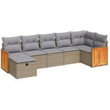  7-dijelni set vrtnih sofa od poliratana s jastucima bež | shoptok.hr