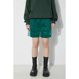 Adidas Kratke hlače Firebird za žene, boja: zelena, s aplikacijom, visoki struk, IN6287