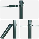  ograjni stebri Paket 52 Zeleni Jeklo 3.2 x 3.2 x 50 cm Močan | Shoptok.si