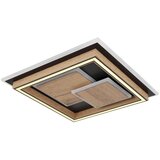 Globo LED stropna svjetiljka Lagerta (32 W, D x Š x V: 41 x 41 x 7,6 cm, Smeđa, crna, Topla bijela) | shoptok.hr