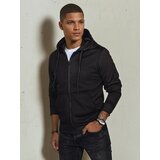 DStreet Bluza męska rozpinana z kapturem czarna | Shoptok.si