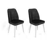 Hanah home Alfa-497 V2 AnthraciteWhite Chair Set (2 Pieces) | ePonuda.com
