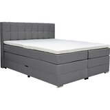 CARRYHOME POSTELJA BOXSPRING 180 cm x 200 cm , tekstil siva | Shoptok.si