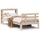vidaXL Okvir kreveta s uzglavljem 100 x 200 cm od masivne borovine | shoptok.hr