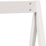  Krevet na kat s ljestvama i krovom bijeli 90x190 cm od borovine | shoptok.hr