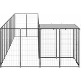  Kavez za pse crni 7,26 m² čelični | shoptok.hr