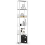 AKORD Regal V Loft Slogu Iz Kovine, Bela, (5000332557) Cene