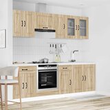 8-dijelni set kuhinjskih ormarića Kalmar konstruiranog drva Smeđa | shoptok.hr