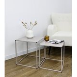 YES EVERYDAY Bež kovinske mizice v kompletu 2 ks 38x38 cm Alrik – | Shoptok.si