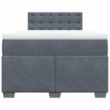  Krevet box spring s madracem tamnosivi 120 x 190 cm baršun | shoptok.hr